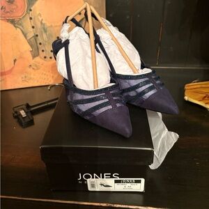 Jones New York Dark Blue Strappy Heels